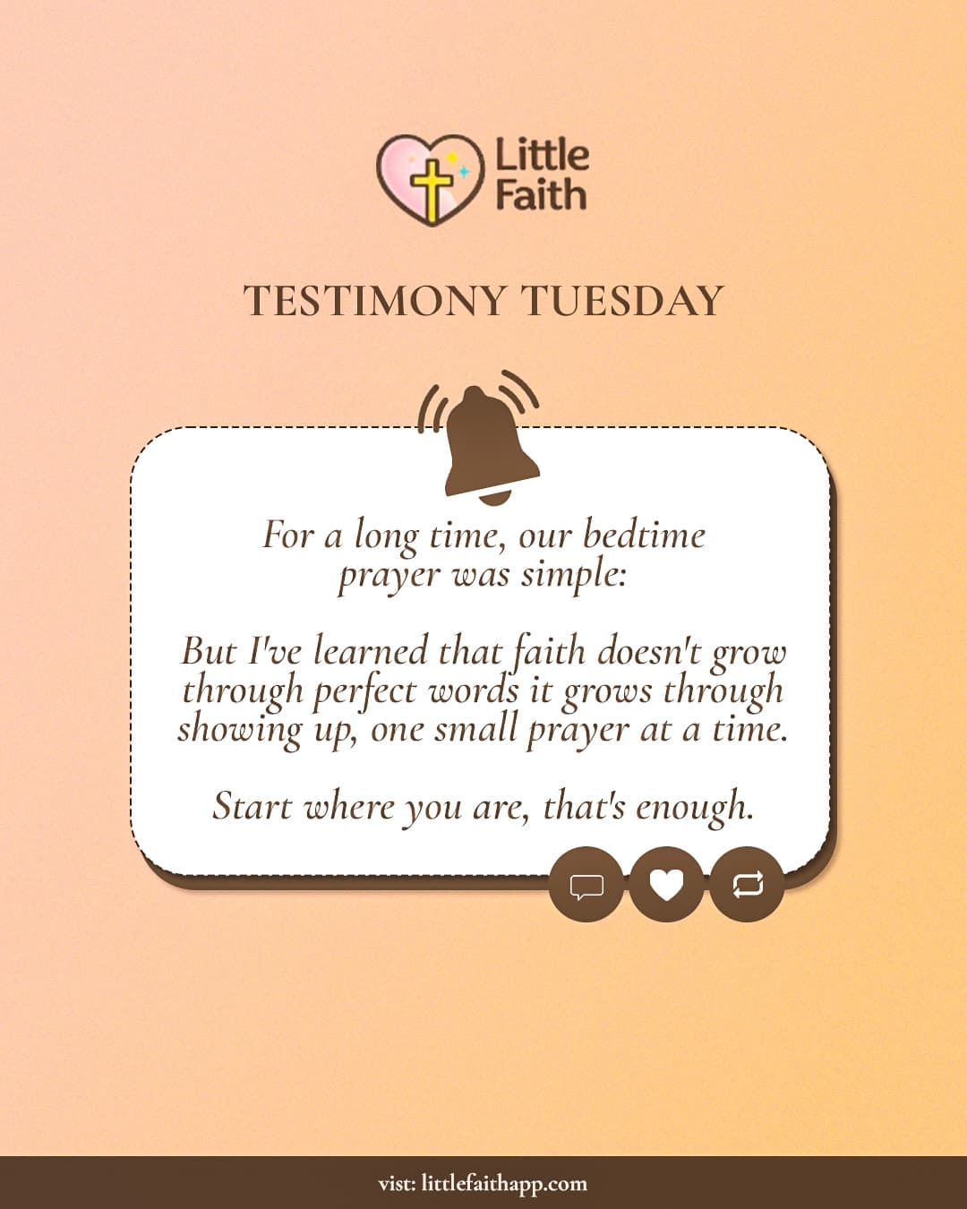 Little Faith family campaign graphic